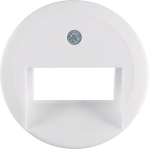 Berker- Tasta Frontala Priza Date dubla, alb polar lucios, Serie 1930 Porzellan/1930/Glass