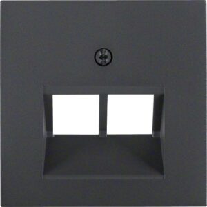 Berker- Tasta Frontala Priza Date dubla, antracit mat, S.1/B.3/B.7