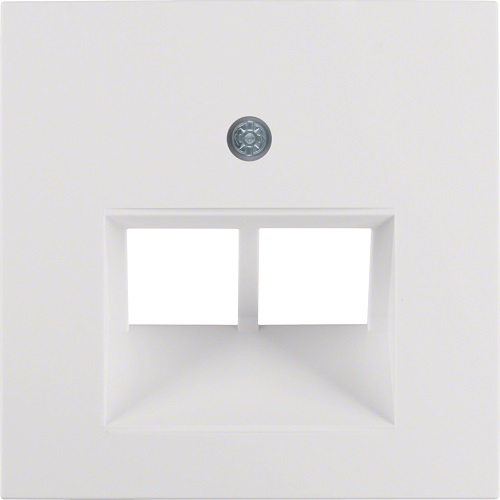 Berker- Tasta Frontala Priza Date dubla, alb polar mat, S.1/B.3/B.7