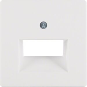 Berker- Tasta Frontala Priza Date dubla, alb polar catifelat, Q.1/Q.3/Q.7/Q.9