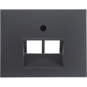 Berker- Tasta Frontala Priza Date dubla, antracit mat, K.1/K.5