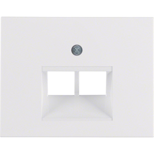 Berker- Tasta Frontala Priza Date dubla, alb polar lucios, K.1/K.5
