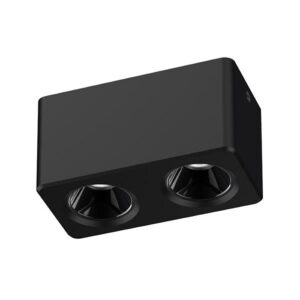 Corp Iluminat LED 2x7W, 3CCT (alb cald/neutru/rece), Aluminiu negru, aparent, PRO