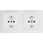 Berker S.1- Combinatie 2 x Priza SCHUKO  16A, 250V (ansamblu), alb polar mat B.3/B.7