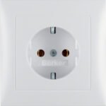 Berker S.1- Priză SCHUKO  16A, 250V (ansamblu), alb polar mat B.3/B.7