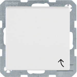 Berker- Priza SCHUKO  16A, 250V (mecanism), cu capac, alb polar mat S.1/B.3/B.7