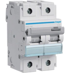 Hager MCB- Disjunctor 2P, 100A, 15kA, curba D, 3M