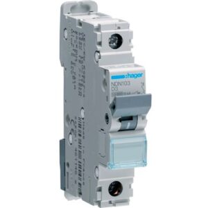 Hager MCB- Disjunctor 1P,   3A, 10kA, curba D, 1M, Bi-Connect