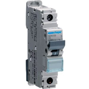 Hager MCB- Disjunctor 1P,   6A, 10kA, curba D, 1M, Bi-Connect