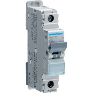Hager MCB- Disjunctor 1P,  20A, 10kA, curba D, 1M, Bi-Connect