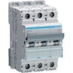 Hager MCB- Disjunctor 3P,   1A, 10kA, curba D, 3M, Bi-Connect