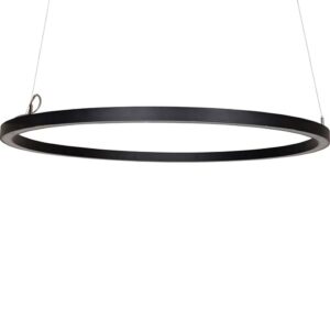 Corp iluminat LED Circular, 104W, D1000, 4000K (alb neutru), 240V, negru, Flicker Free, suspendat, IP40, PRO