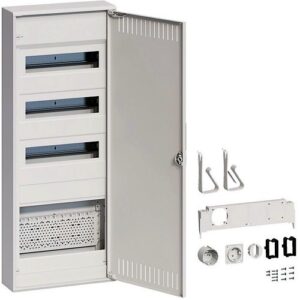 Hager Volta Multimedia- Tablou Electric Hibrid  36 module, aparent, usa metalica, priza Schuko, IP30