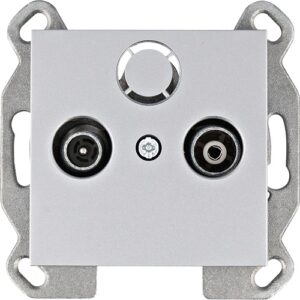 Lumina Soul- Priza R-TV (mecanism cu tasta frontala), argintiu