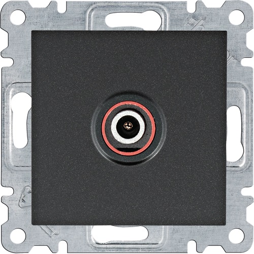 Lumina Soul- Priza TV (mecanism cu tasta frontala), negru