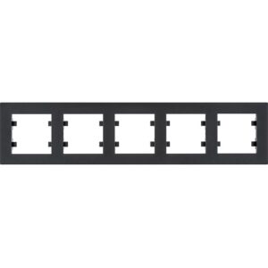 Lumina Intense- Rama 5 aparate, orizontal, negru