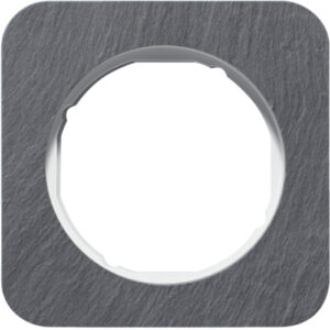 Berker R.1- Rama 1 aparat, ardezie, antracit/alb polar