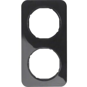 Berker R.1- Rama 2 aparate, negru lucios