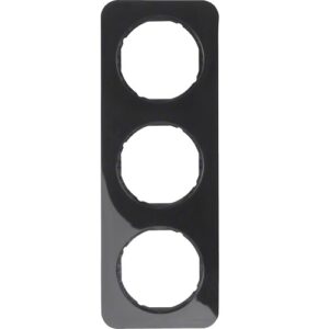 Berker R.1- Rama 3 aparate, negru lucios