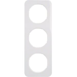 Berker R.1- Rama 3 aparate, alb polar lucios