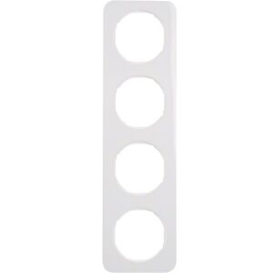 Berker R.1- Rama 4 aparate, alb polar lucios