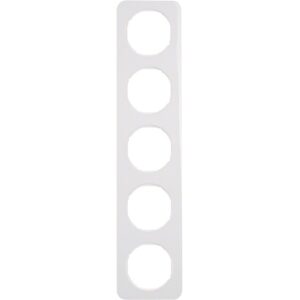 Berker R.1- Rama 5 aparate, alb polar lucios