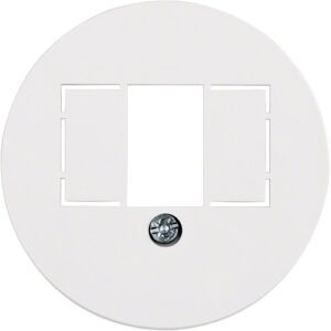 Berker- Tasta Frontala Priza Difuzor/USB, alb polar lucios, Serie 1930/1930 Porzellan/Glass