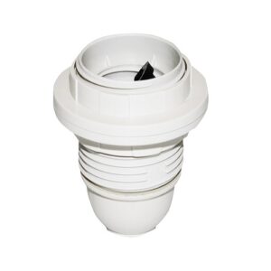 Dulie E14, termoplastic, cu 2 x flanse, alb