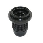 Dulie E14, bachelita, cu 2 x flanse, negru