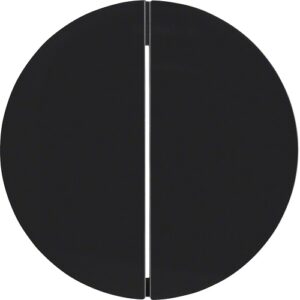 Berker- Tasta Frontala Intrerupator dublu, negru lucios, R.1/R.3/R.8