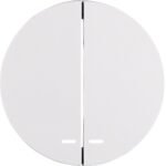 Berker- Tasta Frontala Intrerupator dublu, indicator luminos, alb polar lucios, R.1/R.3/R.8