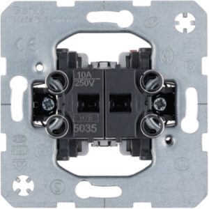 Berker- Intrerupător dublu 10A (mecanism), cu revenire, basculant