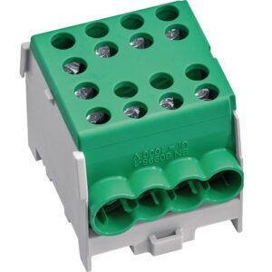 Hager- Bloc distributie 1P, 100A, 2x35/6x25mm², verde, 2.5M