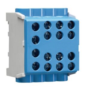 Hager- Bloc distributie 1P, 100A, 2x35/6x25mm², albastru, 2.5M