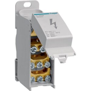 Hager- Bloc distributie 1P, 125A, 2x35/2x25/6x16mm², capac detasabil, 1.5M