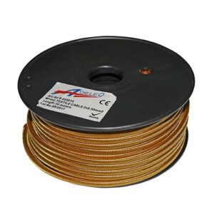 Cablu 2x0.50mm², flexibil, textil, roz (rola 30ml)