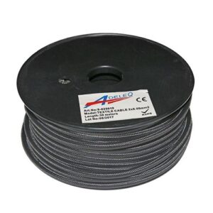 Cablu 2x0.50mm², flexibil, textil, gri grafit (rola 30ml)