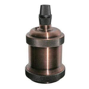 Dulie E27, aluminiu, decorativa, cu inel, roz antic