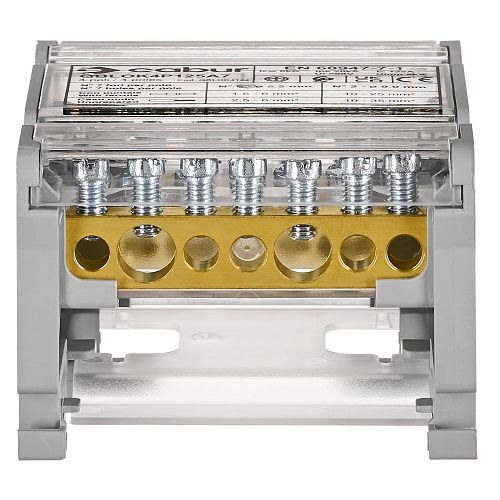 Schrack- Bloc distributie 4P, 125A, 2x 25/5x 6mm², 4M - imagine 3