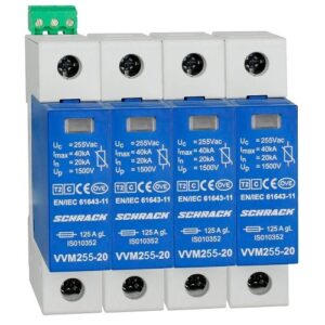 Schrack SPD- Descarcator supratensiune tip 2, 4P, 255V/20kA, TN-S, 4M, contact semnalizare