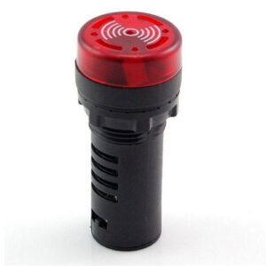Adeleq- Lampa semnalizare LED 230V, AC, cu flash/buzzer, rosu
