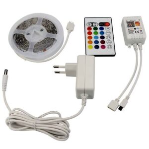Kit Banda LED SMD 15W, 240V, RGB + Controller WiFi + Driver, IP20, PLUS (3ml)