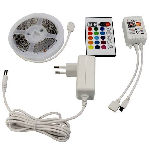 Kit Banda LED SMD 15W, 240V, RGB + Controller WiFi + Driver, IP20, PLUS (3ml)