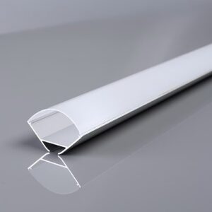 Profil Banda LED 30x30, Aluminiu, cu dispersor, de colt dublu, aparent, IP44, PLUS (2ml)