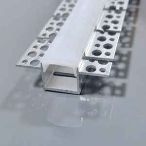 Profil Banda LED 12,5x23,6, Aluminiu, cu dispersor, incastrat gips-carton, flexibil, IP44, PLUS (2ml)