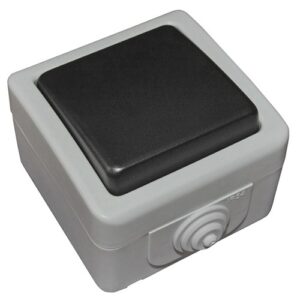 Intrerupator simplu 10A, gri, aparent, IP54