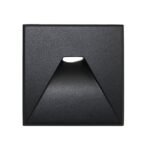 Spot LED 3W, 3CCT (alb cald/neutru/rece), 230V, patrat, negru, incastrat, IP44