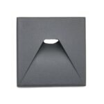 Spot LED 3W, 3CCT (alb cald/neutru/rece), 230V, patrat, gri, incastrat, IP44