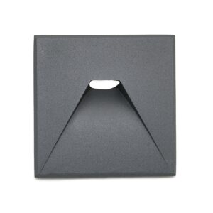 Spot LED 3W, 3CCT (alb cald/neutru/rece), 230V, patrat, gri, incastrat, IP44