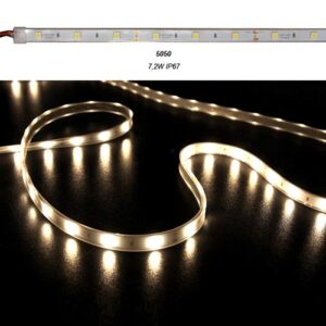 Banda LED SMD  7,2W,  12V, 3000K (alb cald),  30 LED/m, 12mm, Dimabila, IP67 (rola 5ml)